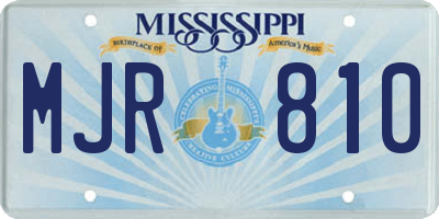 MS license plate MJR810