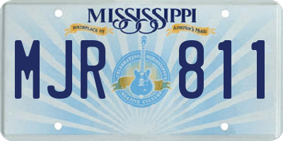 MS license plate MJR811