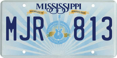 MS license plate MJR813