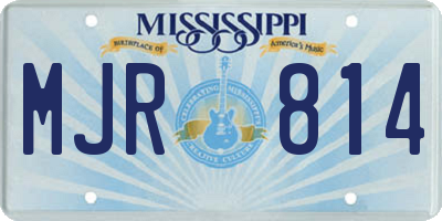 MS license plate MJR814