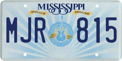 MS license plate MJR815