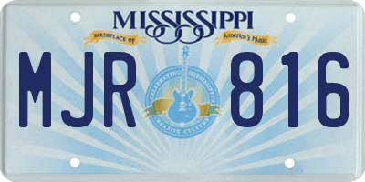 MS license plate MJR816