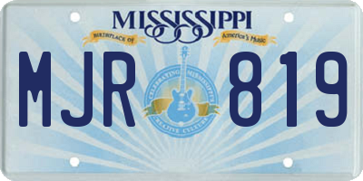 MS license plate MJR819