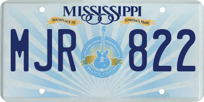 MS license plate MJR822