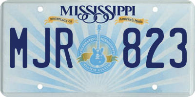 MS license plate MJR823