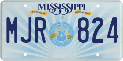MS license plate MJR824