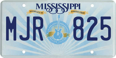 MS license plate MJR825