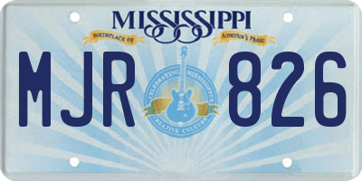 MS license plate MJR826