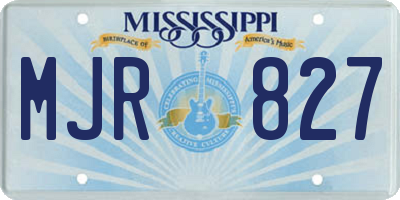 MS license plate MJR827