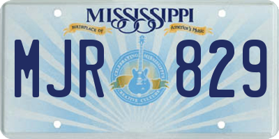 MS license plate MJR829