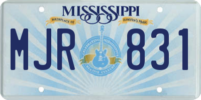 MS license plate MJR831