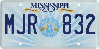 MS license plate MJR832