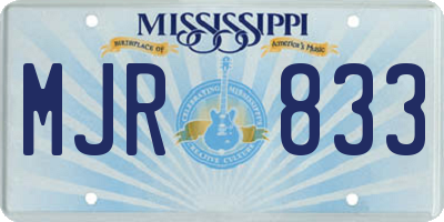 MS license plate MJR833