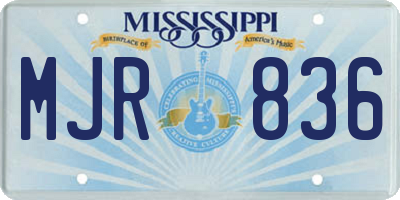 MS license plate MJR836