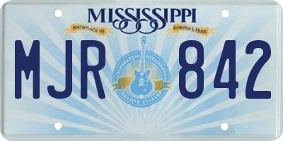 MS license plate MJR842