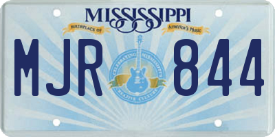 MS license plate MJR844