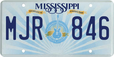 MS license plate MJR846