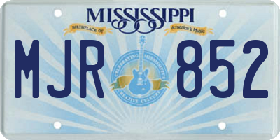 MS license plate MJR852