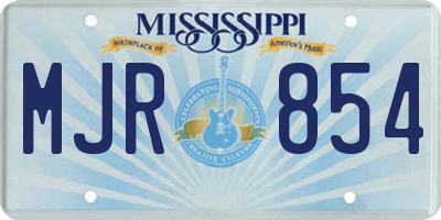 MS license plate MJR854