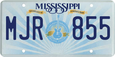 MS license plate MJR855