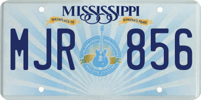 MS license plate MJR856