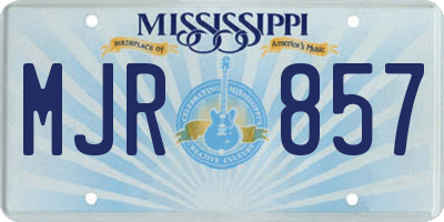 MS license plate MJR857