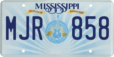 MS license plate MJR858
