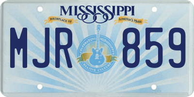 MS license plate MJR859