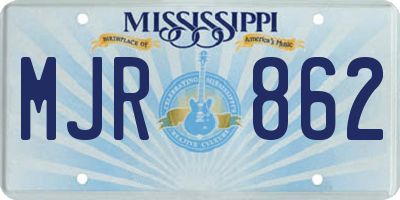MS license plate MJR862