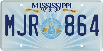 MS license plate MJR864