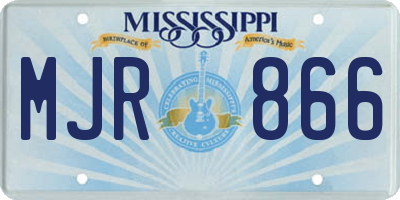 MS license plate MJR866