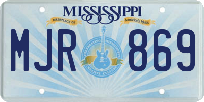 MS license plate MJR869
