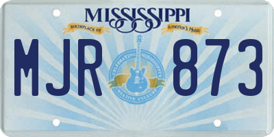 MS license plate MJR873