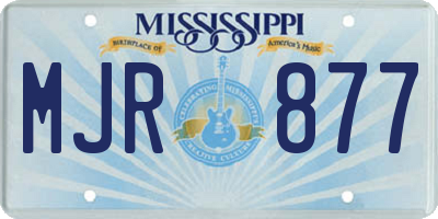 MS license plate MJR877