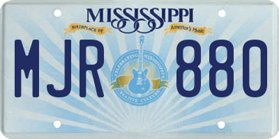 MS license plate MJR880