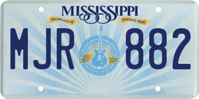 MS license plate MJR882