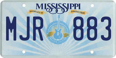 MS license plate MJR883