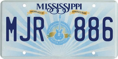 MS license plate MJR886