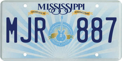 MS license plate MJR887
