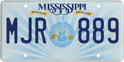 MS license plate MJR889