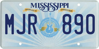 MS license plate MJR890