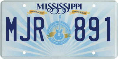 MS license plate MJR891