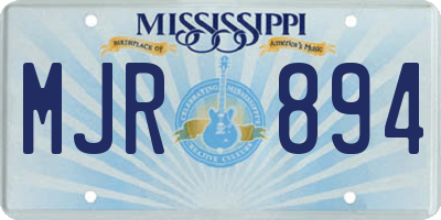 MS license plate MJR894