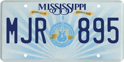 MS license plate MJR895