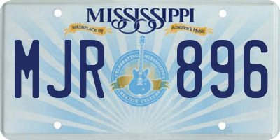 MS license plate MJR896