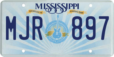 MS license plate MJR897