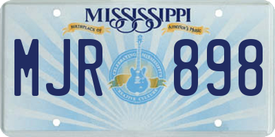 MS license plate MJR898