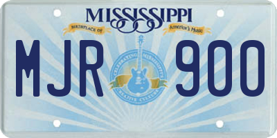MS license plate MJR900