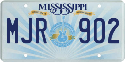 MS license plate MJR902