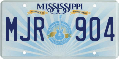 MS license plate MJR904
